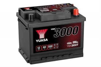 Yuasa Automotive SMF YBX3027 akkumulátor, 12V 62Ah 550A J+ EU, magas